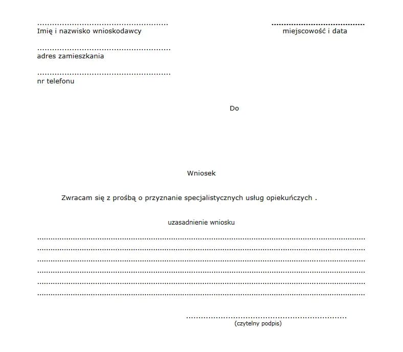 Jak napisać podanie o przyznanie opiekunki osoby starszej krok po kroku