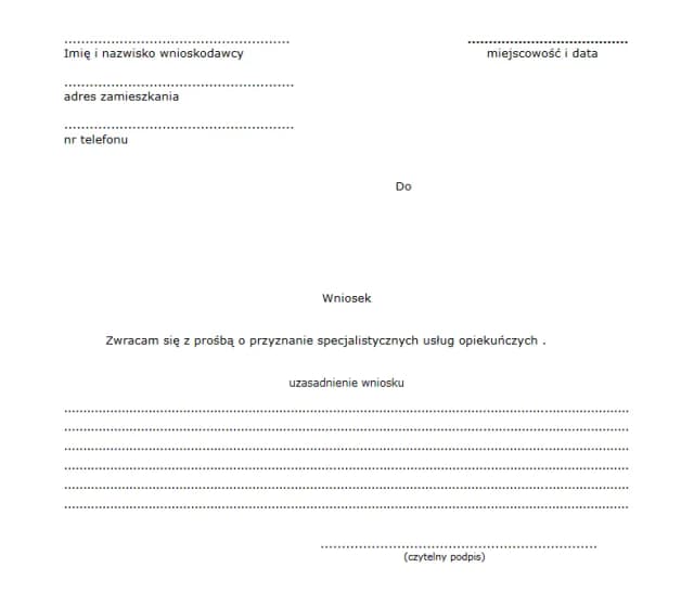 Jak napisać podanie o przyznanie opiekunki osoby starszej krok po kroku