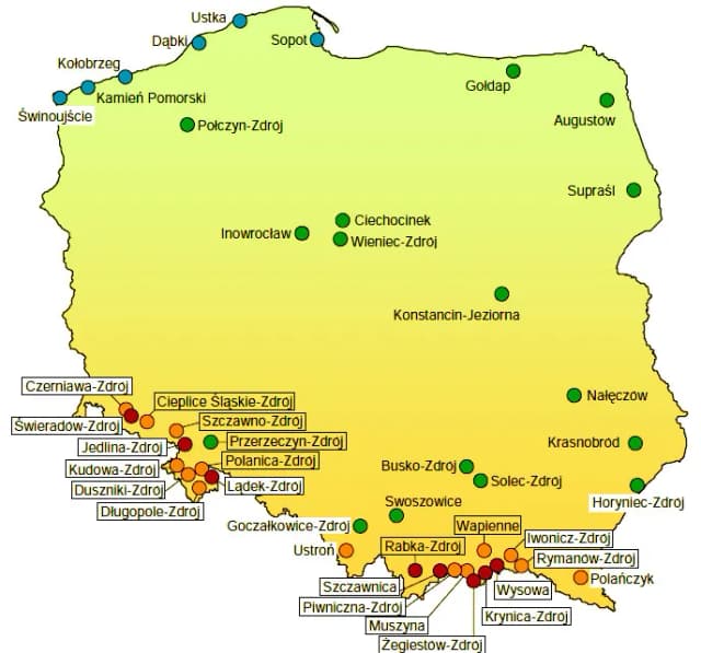 Iwonicz-Zdrój mapa sanatoria - znajdź najlepsze miejsca na zdrowie